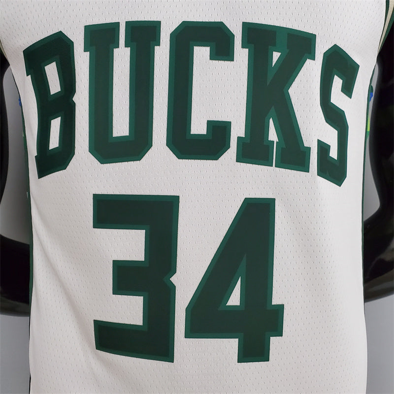 Camisa Milwaukee Bucks NBA - Nike White - Antetokounmpo 34