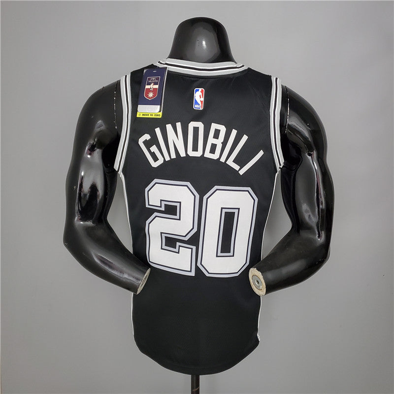 Camisa San Antonio Spurs NBA - Nike Black - Ginobili 20