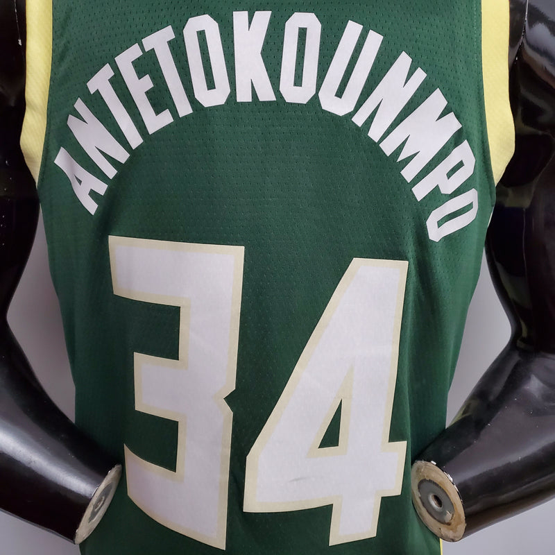 Camisa Milwaukee Bucks NBA - Nike Green - Antetokounmpo 34