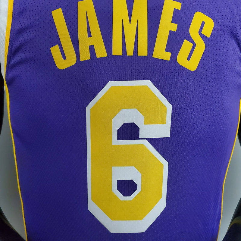 Camisa Los Angeles Lakers NBA - Jordan Purple - James 6