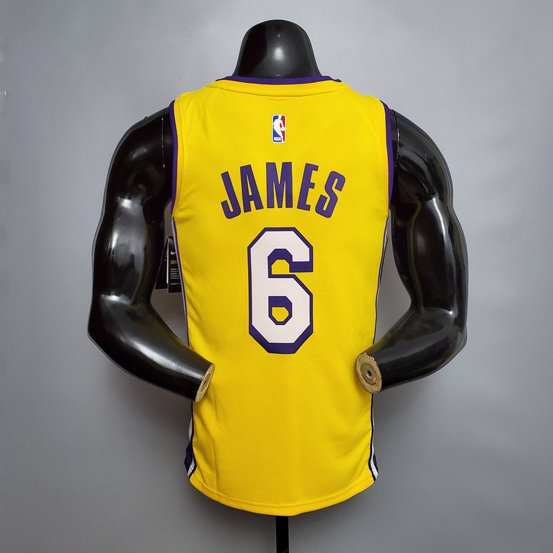 Camisa Los Angeles Lakers NBA - Nike Yellow - James 6