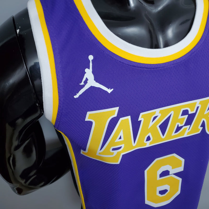 Camisa Los Angeles Lakers NBA - Jordan Purple - James 6