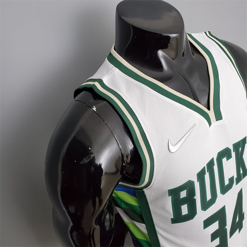Camisa Milwaukee Bucks NBA - Nike White - Antetokounmpo 34