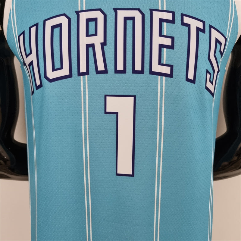 Camisa Charlotte Hornets NBA - Jordan Light Blue - Ball 1