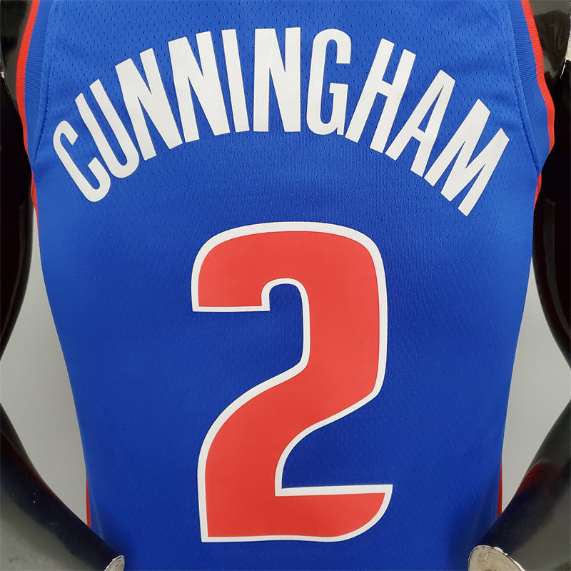 Camisa Detroit Pistons NBA - Nike Blue - Cunningham 2