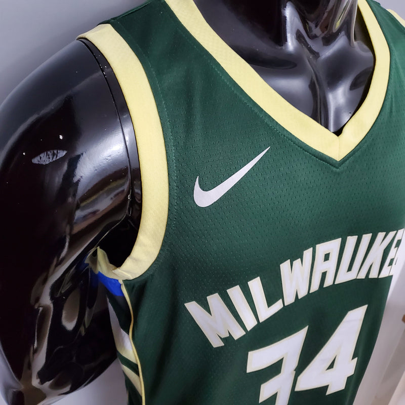 Camisa Milwaukee Bucks NBA - Nike Green - Antetokounmpo 34