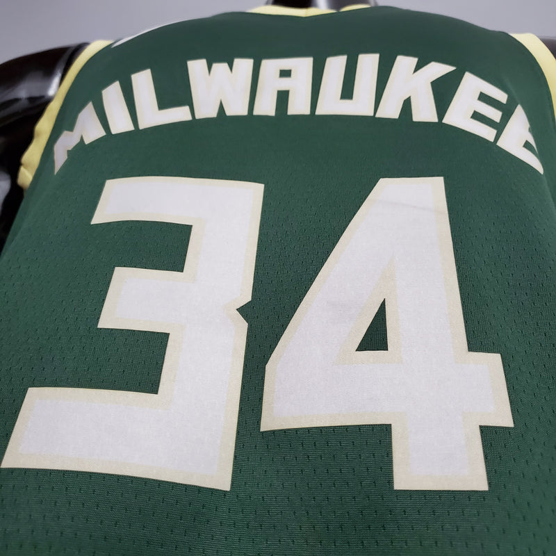 Camisa Milwaukee Bucks NBA - Nike Green - Antetokounmpo 34