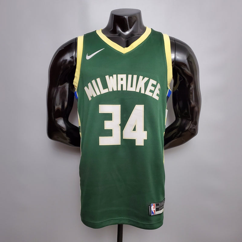 Camisa Milwaukee Bucks NBA - Nike Green - Antetokounmpo 34