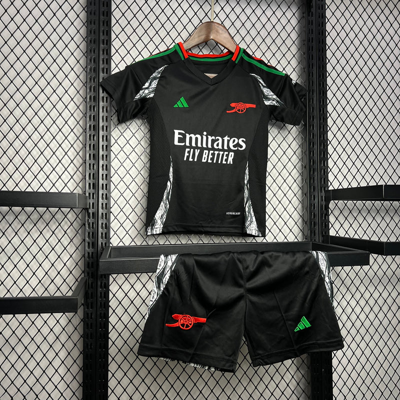 Kit Infantil Arsenal - Away 24/25 - Adidas - Preta - Emirates