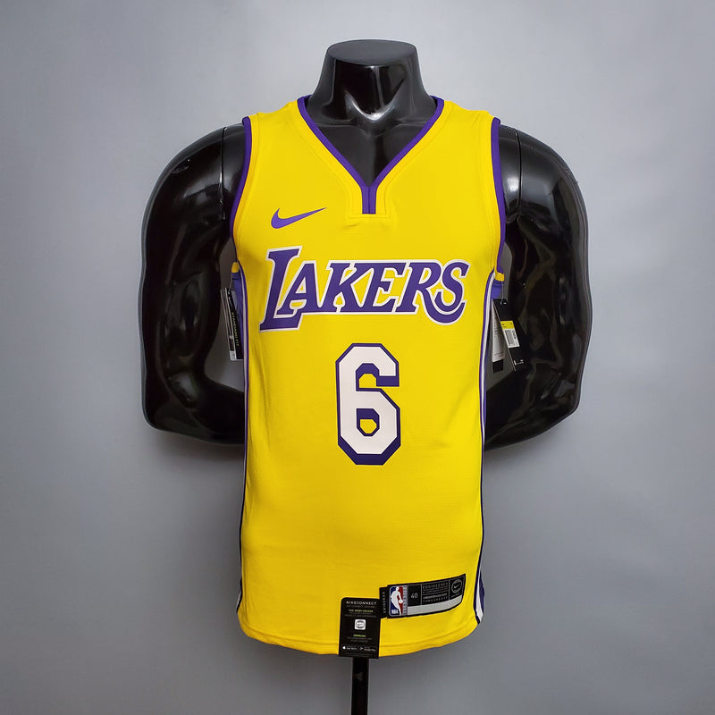 Camisa Los Angeles Lakers NBA - Nike Yellow - James 6