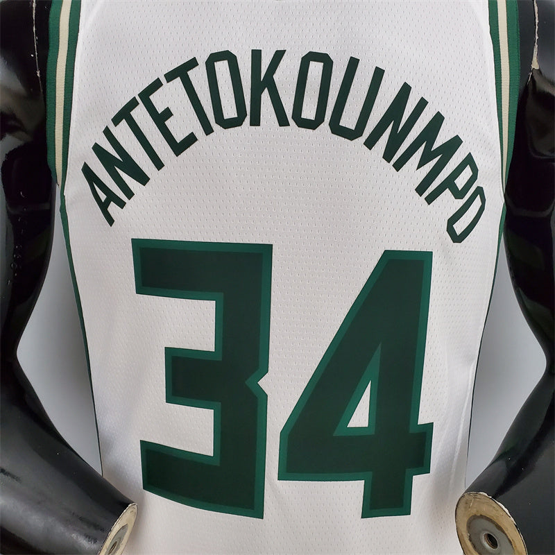 Camisa Milwaukee Bucks NBA - Nike White - Antetokounmpo 34