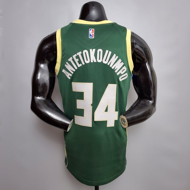 Camisa Milwaukee Bucks NBA - Nike Green - Antetokounmpo 34