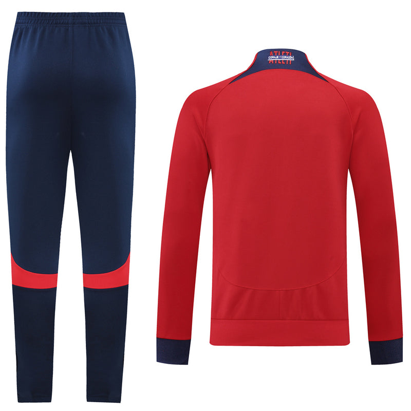 Conjunto de Inverno Atlético de Madrid-Nike-Vermelho e Azul-messi-neymar jr-cristiano ronaldo-treino-futebol