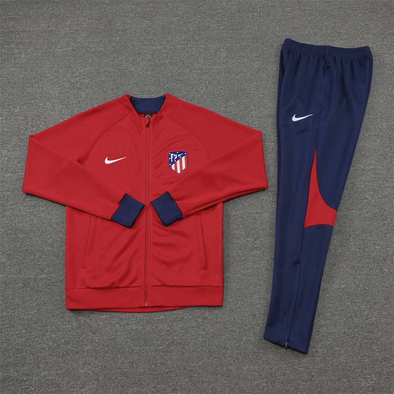 Conjunto de Inverno Atlético de Madrid-Nike-Vermelho e Azul-messi-neymar jr-cristiano ronaldo-treino-futebol