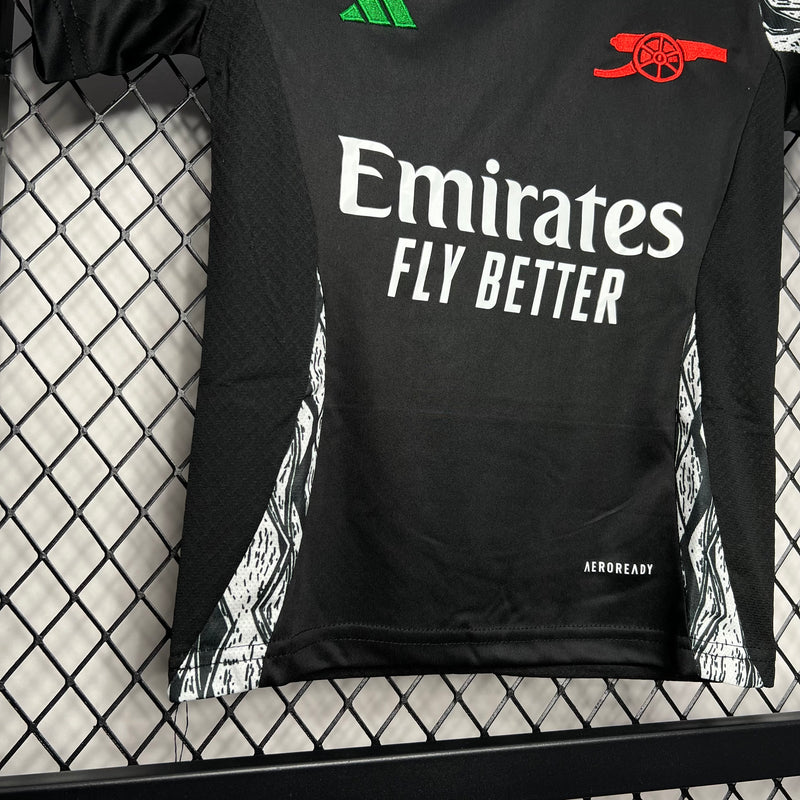 Kit Infantil Arsenal - Away 24/25 - Adidas - Preta - Emirates