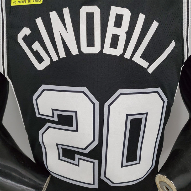 Camisa San Antonio Spurs NBA - Nike Black - Ginobili 20