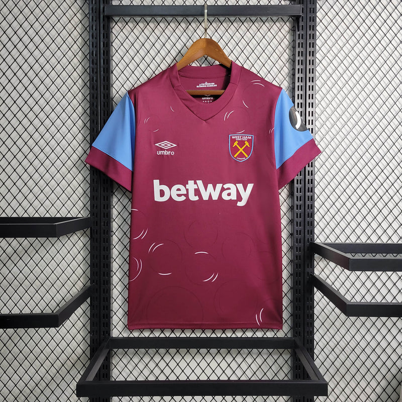 Camisa West Ham Home 23/24 - Versão Torcedor Masculino