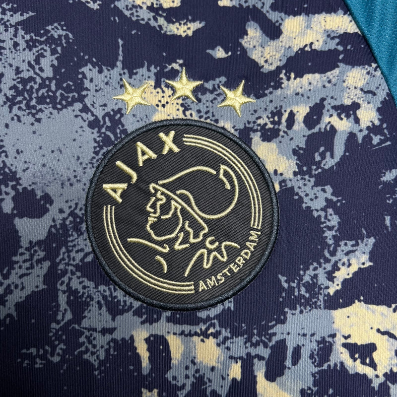 camisa-ajax-away-ii-2-mesclada-ziggo-adidas-24-25-neymar-messi-cr7-futebol
