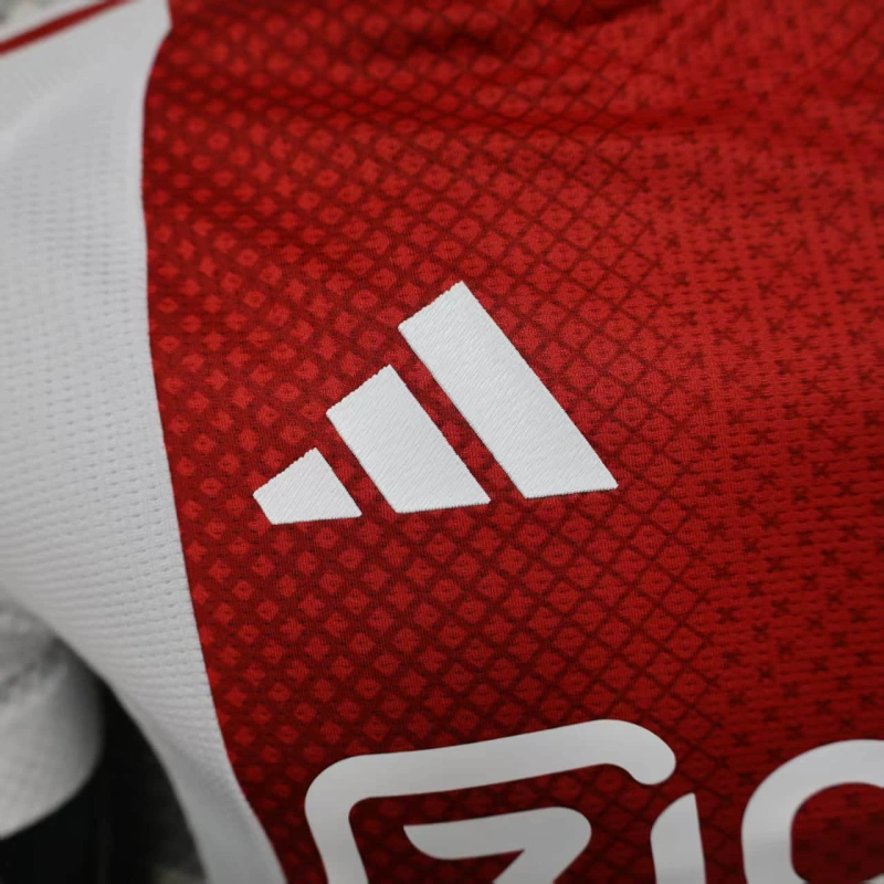 camisa-ajax-home-i-1-vermelha e branca-ziggo-adidas-25-26-neymar-messi-cr7-futebol