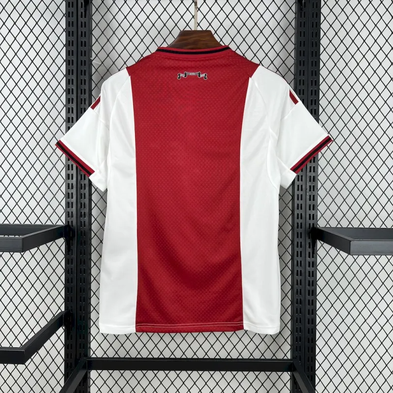 camisa-ajax-away-i-1-vermelha e branca-ziggo-adidas-25-26-neymar-messi-cr7-futebol