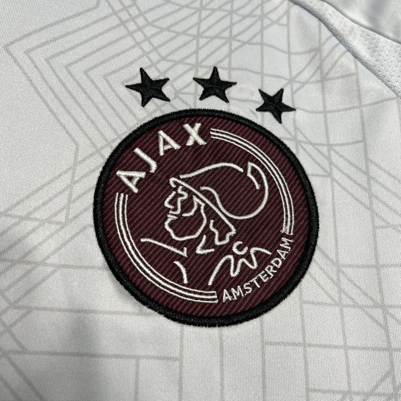 camisa-ajax-third-away-iii-3-branca-ziggo-adidas-24-2-neymar-messi-cr7-futebol