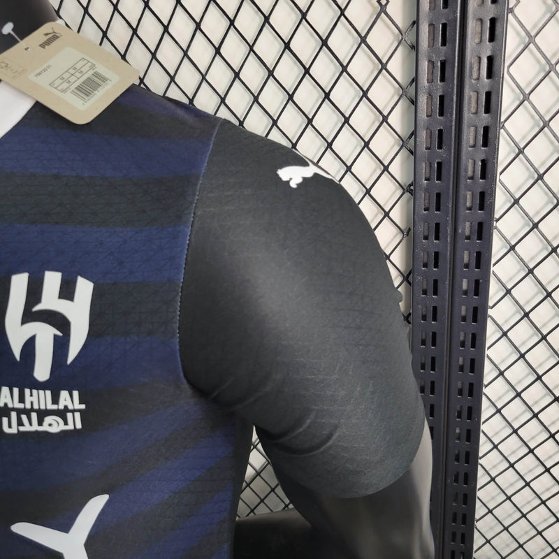 camisa-al-hilal-away-ii-2-azul escuro-savvy-puma-23-24-neymar-messi-cr7-futebol 