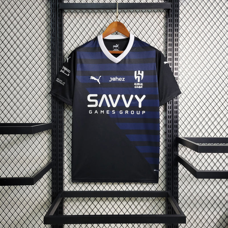 camisa-al-hilal-away-ii-2-azul escuro-savvy-puma-23-24-neymar-messi-cr7-futebol