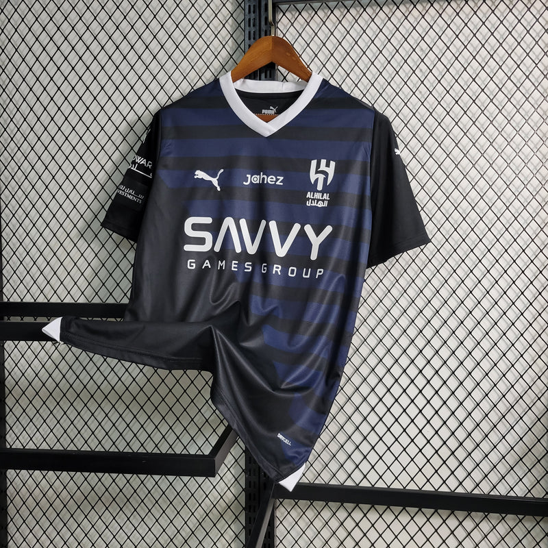 camisa-al-hilal-away-ii-2-azul escuro-savvy-puma-23-24-neymar-messi-cr7-futebol