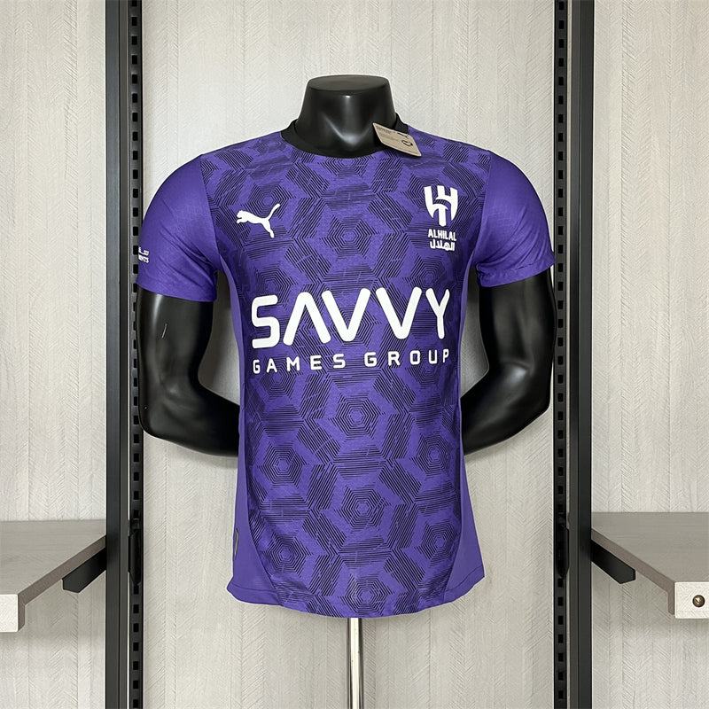 camisa-al-hilal-third-iii-3-roxa-savvy-puma-24-25-neymar-messi-cr7-futebol