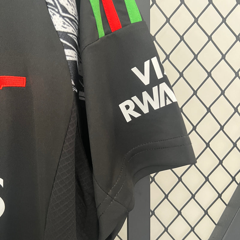 camisa-arsenal-away-ii-2-preta-emirates fly better-adidas-24-25-neymar-messi-cr7-futebol