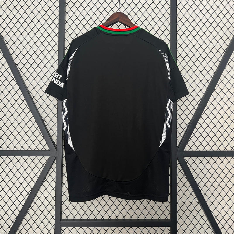 camisa-arsenal-away-ii-2-preta-emirates fly better-adidas-24-25-neymar-messi-cr7-futebol