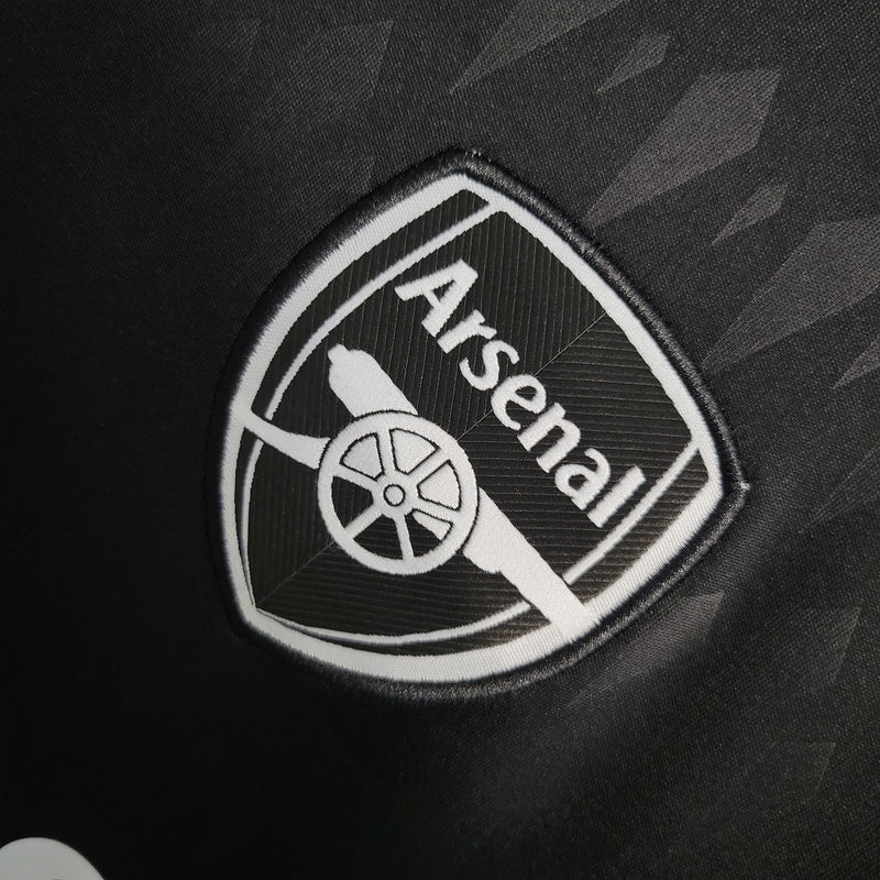camisa-arsenal-goleiro-i-1-preta-emirates fly better-adidas-23-24-neymar-messi-cr7-futebol