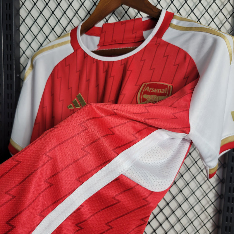 camisa-arsenal-home-i-1-vermelha-emirates fly better-adidas-23-24-neymar-messi-cr7-futebol 