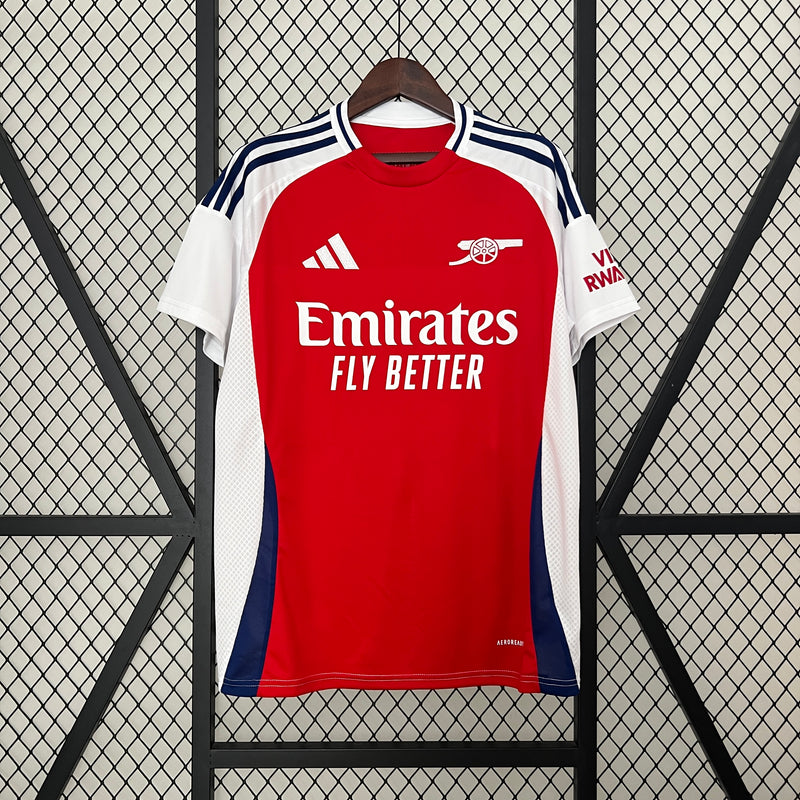 camisa-arsenal-home-i-1-vermelhaa-emirates fly better-adidas-24-25-neymar-messi-cr7-futebol
