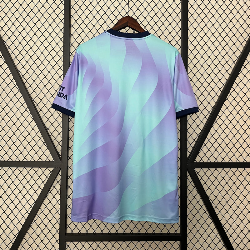 camisa-arsenal-third-iii-3-azul roxo-emirates fly better-adidas-24-25-neymar-messi-cr7-futebol
