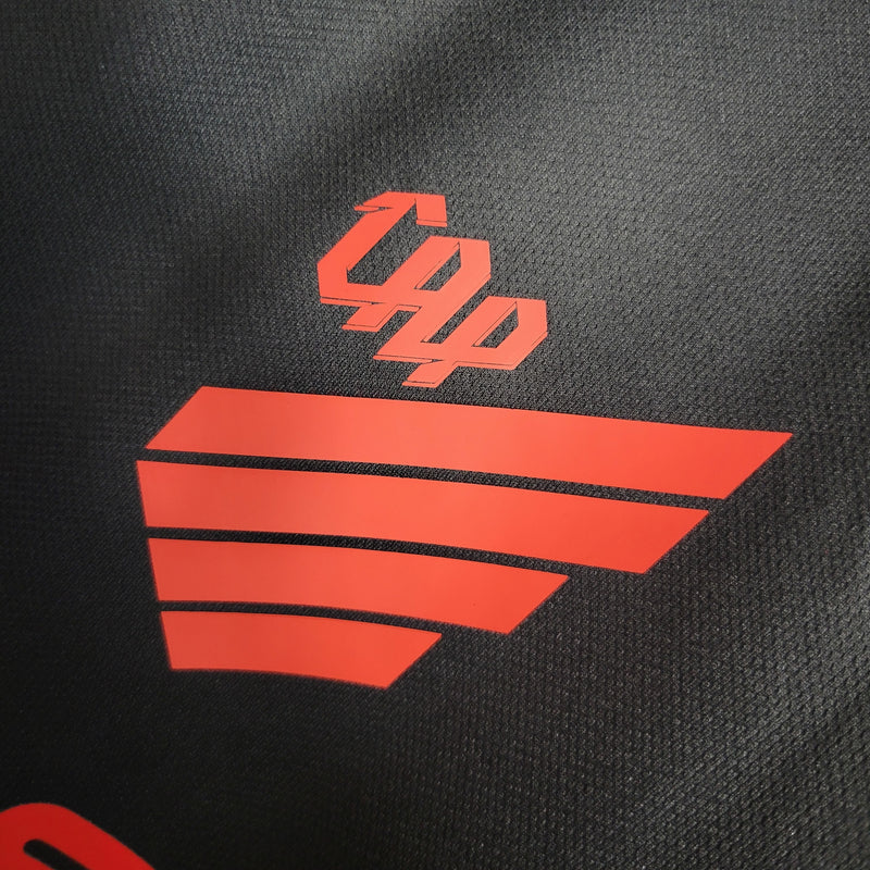 camisa-athletico paranaense-away-ii-2-preta-esportes da sorte-umbro-23-24-neymar-messi-cr7-futebol 
