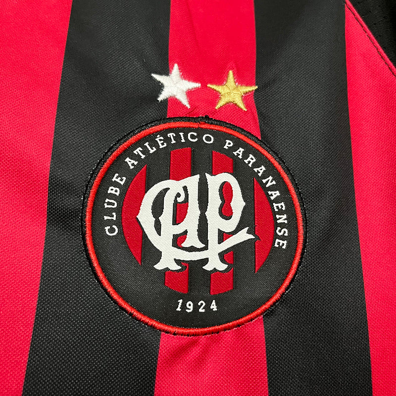 camisa-athletico paranaense-retrô-rubro negra-caixa-umbro-2018-neymar-messi-cr7-futebol 