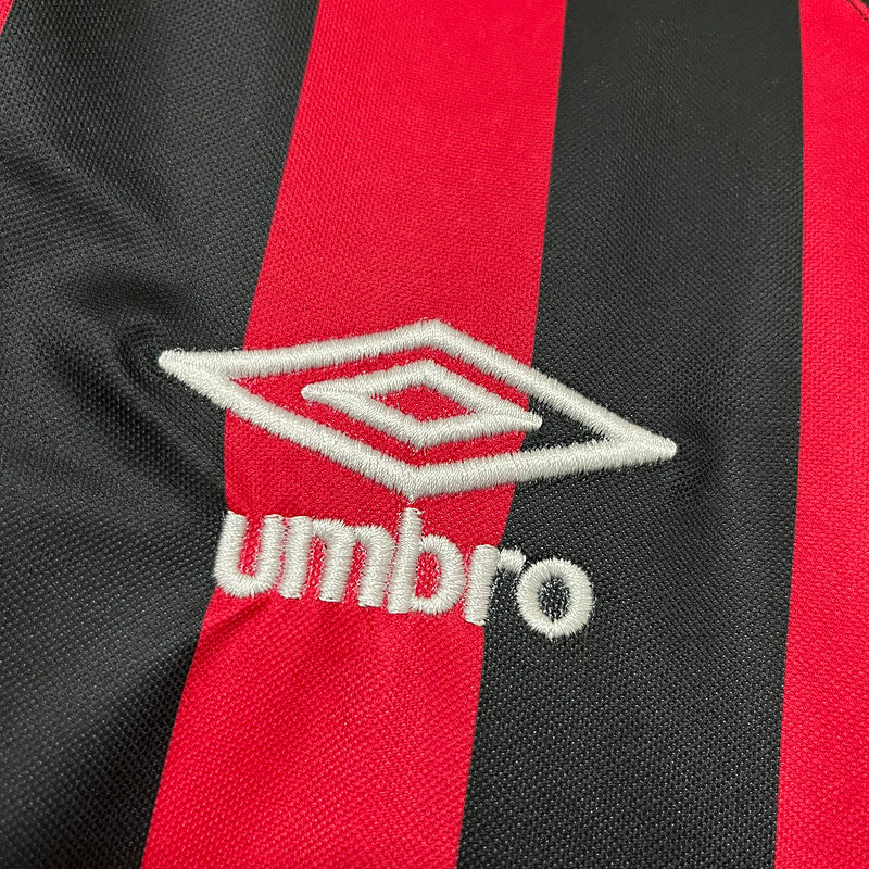 camisa-athletico paranaense-retrô-rubro negra-caixa-umbro-2018-neymar-messi-cr7-futebol 