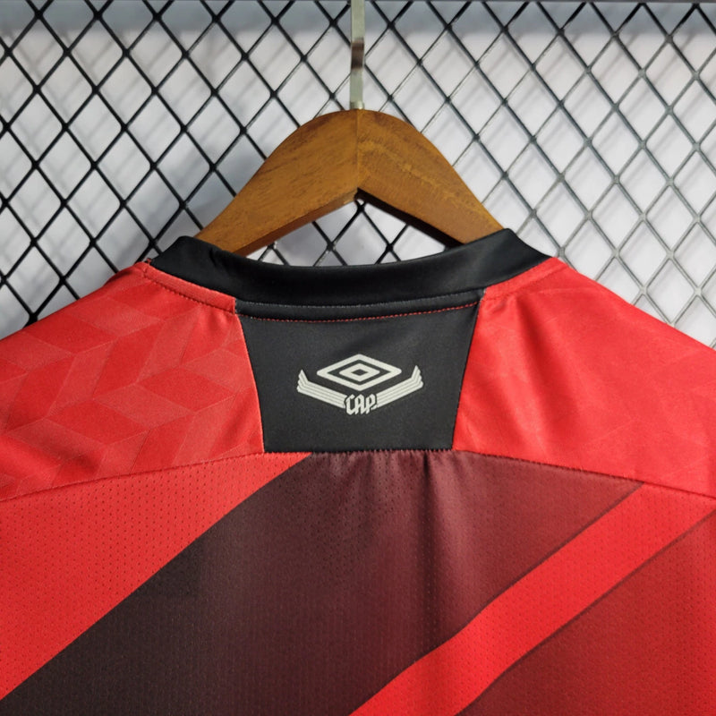 camisa-athletico paranaense-retrô-rubro negra-havan-umbro-21-22-neymar-messi-cr7-futebol