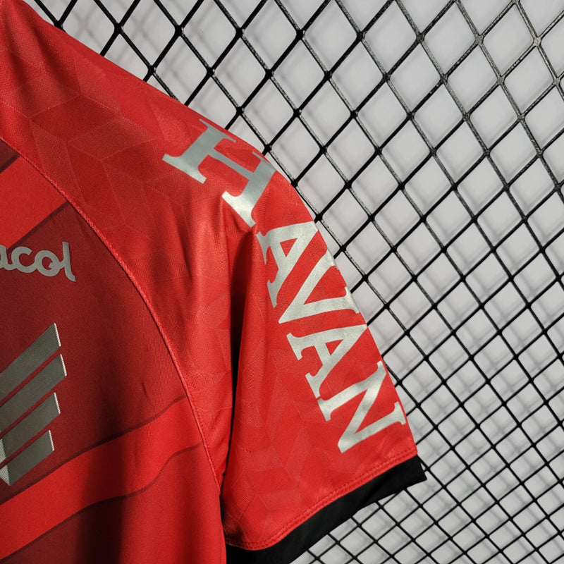 camisa-athletico paranaense-retrô-rubro negra-havan-umbro-21-22-neymar-messi-cr7-futebol