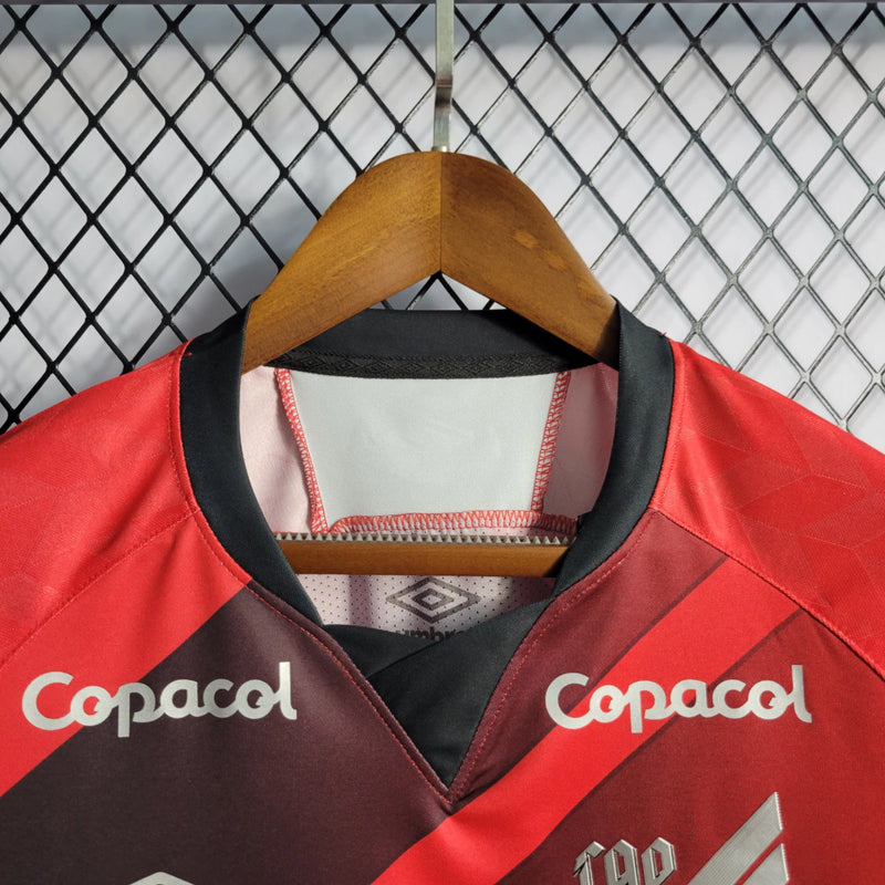 camisa-athletico paranaense-retrô-rubro negra-havan-umbro-21-22-neymar-messi-cr7-futebol