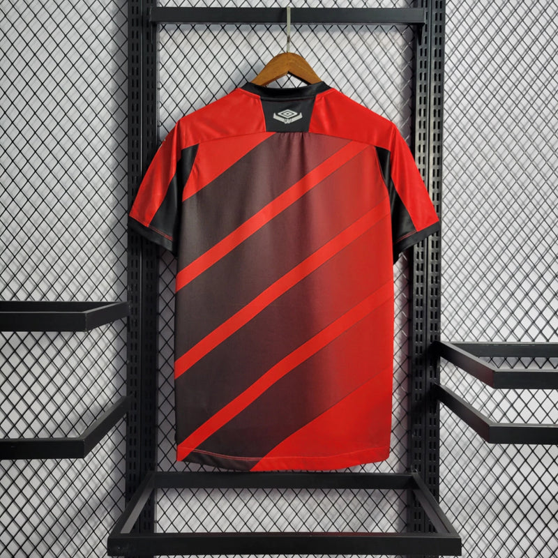 camisa-athletico paranaense-retrô-rubro negra-havan-umbro-21-22-neymar-messi-cr7-futebol