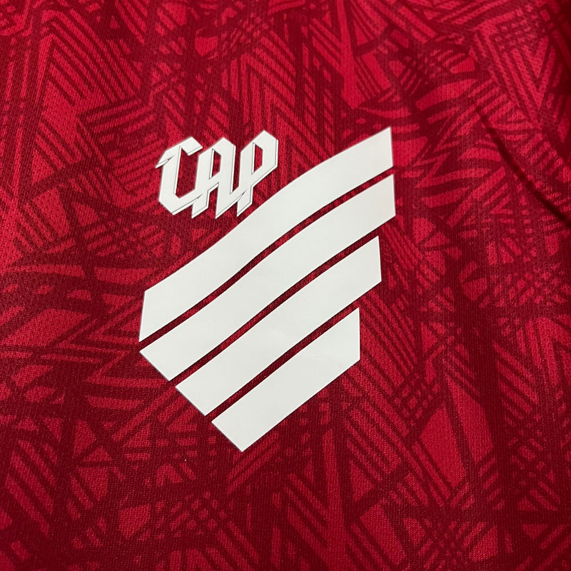 camisa-athletico paranaense-training-vermelha-umbro-24-25-neymar-messi-cr7-futebol 