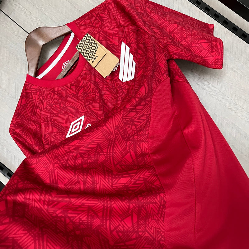 camisa-athletico paranaense-training-vermelha-umbro-24-25-neymar-messi-cr7-futebol 