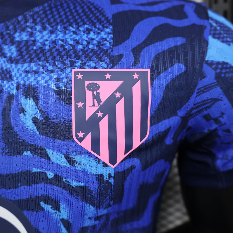 camisa-atlético de madrid-third-iii-3-azul-riyadh air-nike-24-25-neymar-messi-cr7-futebol