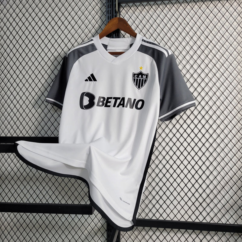 camisa-atlético mineiro-away-ii-2-branca-betano bmg-adidas-23-24-torcedor-masculina-neymar-messi-cr7-futebol