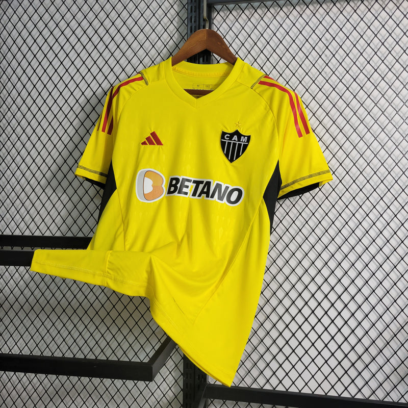 camisa-atlético mineiro-goleiro-amarela-betano-adidas-23-24-torcedor-masculina-neymar-messi-cr7-futebol