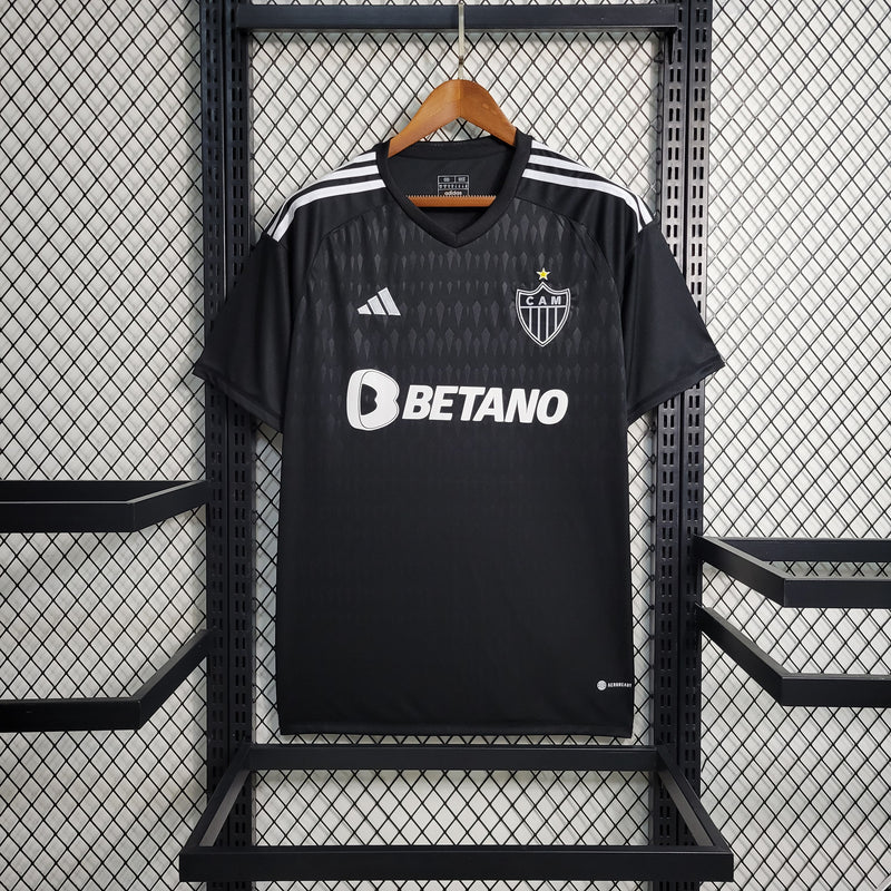 camisa-atlético mineiro-goleiro-black-preta-betano bmg-adidas-23-24-torcedor-masculina-neymar-messi-cr7-futebol
