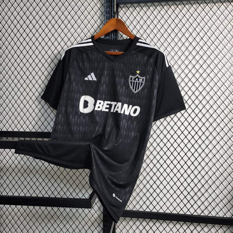 camisa-atlético mineiro-goleiro-black-preta-betano bmg-adidas-23-24-torcedor-masculina-neymar-messi-cr7-futebol