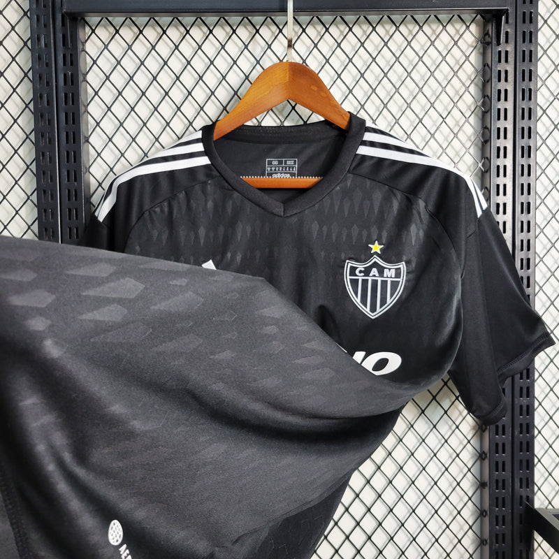 camisa-atlético mineiro-goleiro-black-preta-betano bmg-adidas-23-24-torcedor-masculina-neymar-messi-cr7-futebol